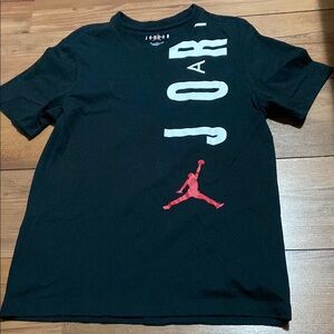 Jordan Black T-Shirt with Red Logo